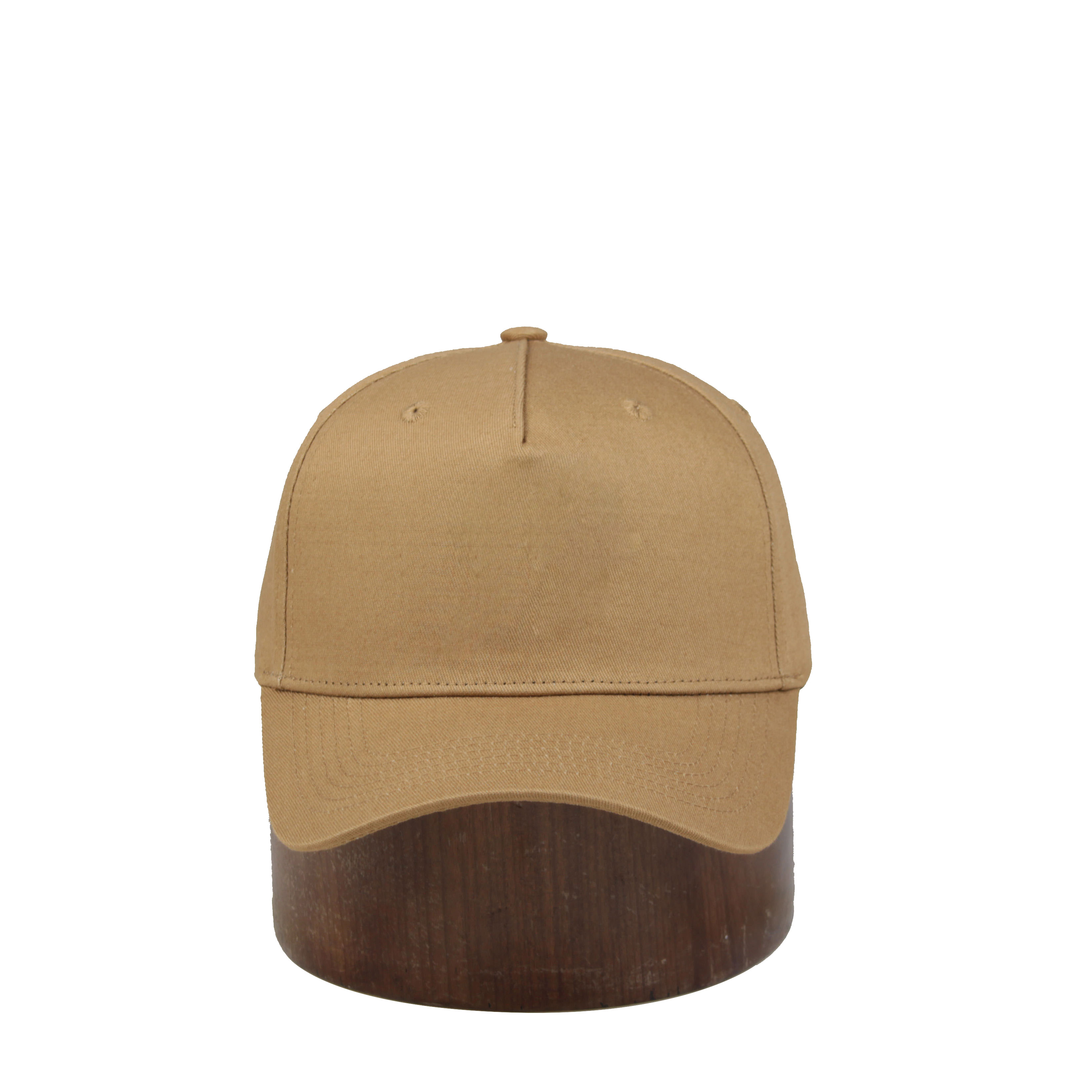 Pure cotton solid color 5-panel baseball cap