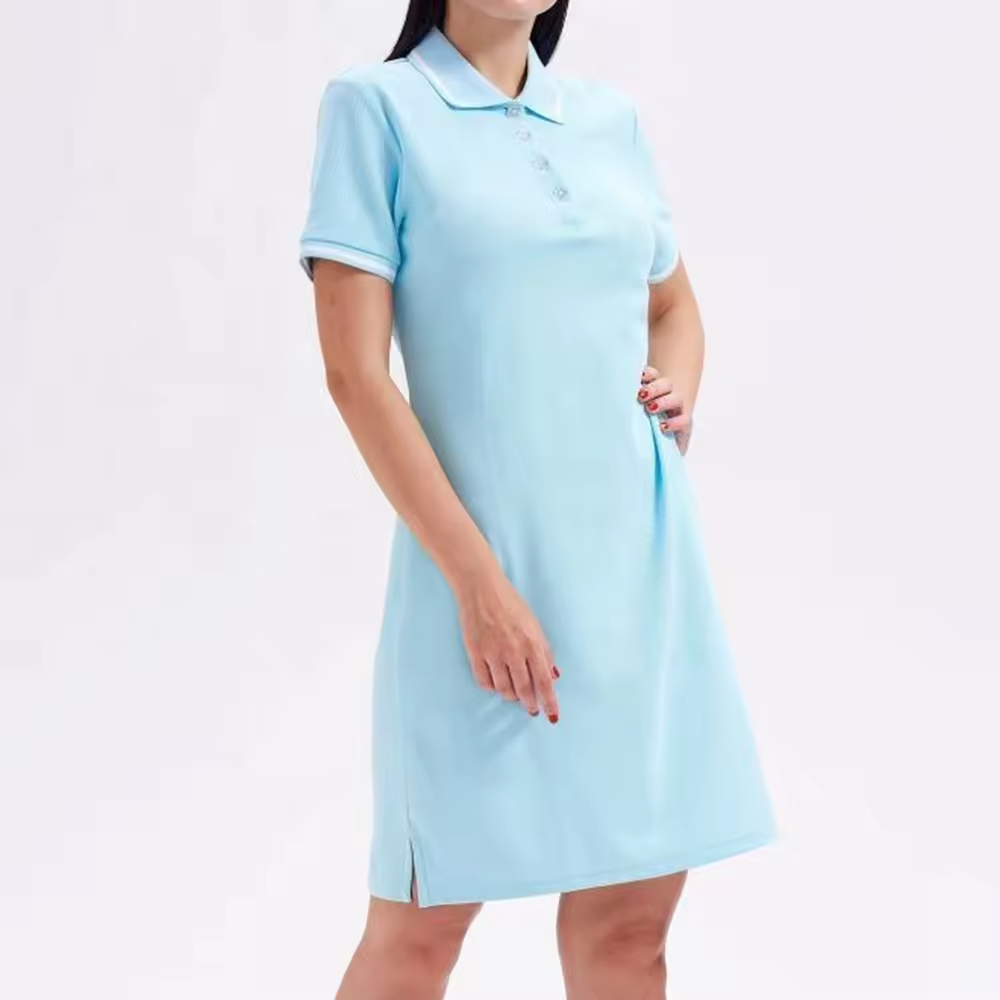 Women Long Golf Polo Shirts Slim Fit Lady Embroidered Logo Golf Wear Polo Shirts for Women