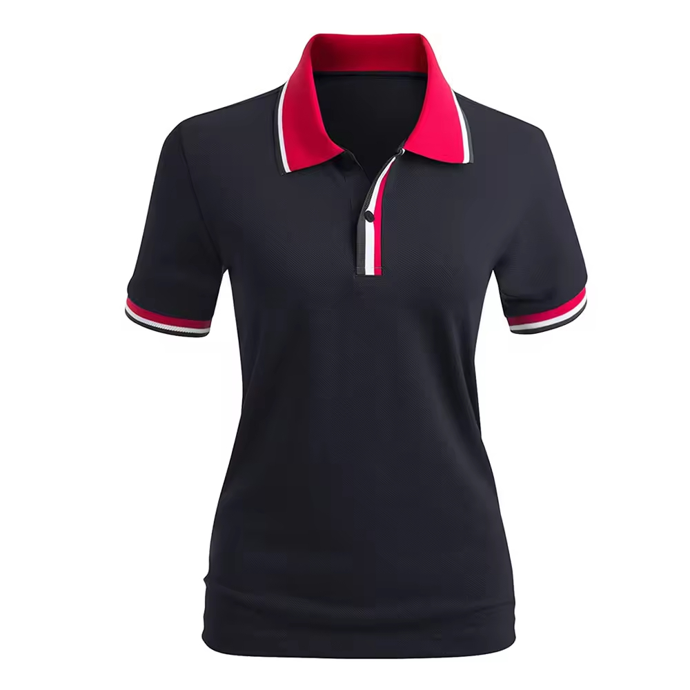 Best Price Breathable Good Quality Latest Design Multi Color Plus Size Fashionable Women Polo Shirts