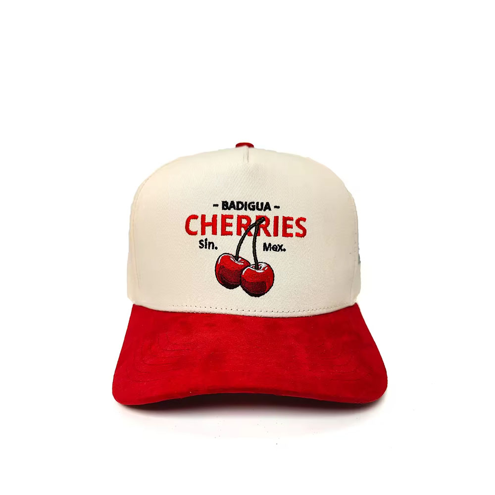 Curved Brim Genuine Suede Solid Color Embroidered Baseball Cap Snapback
