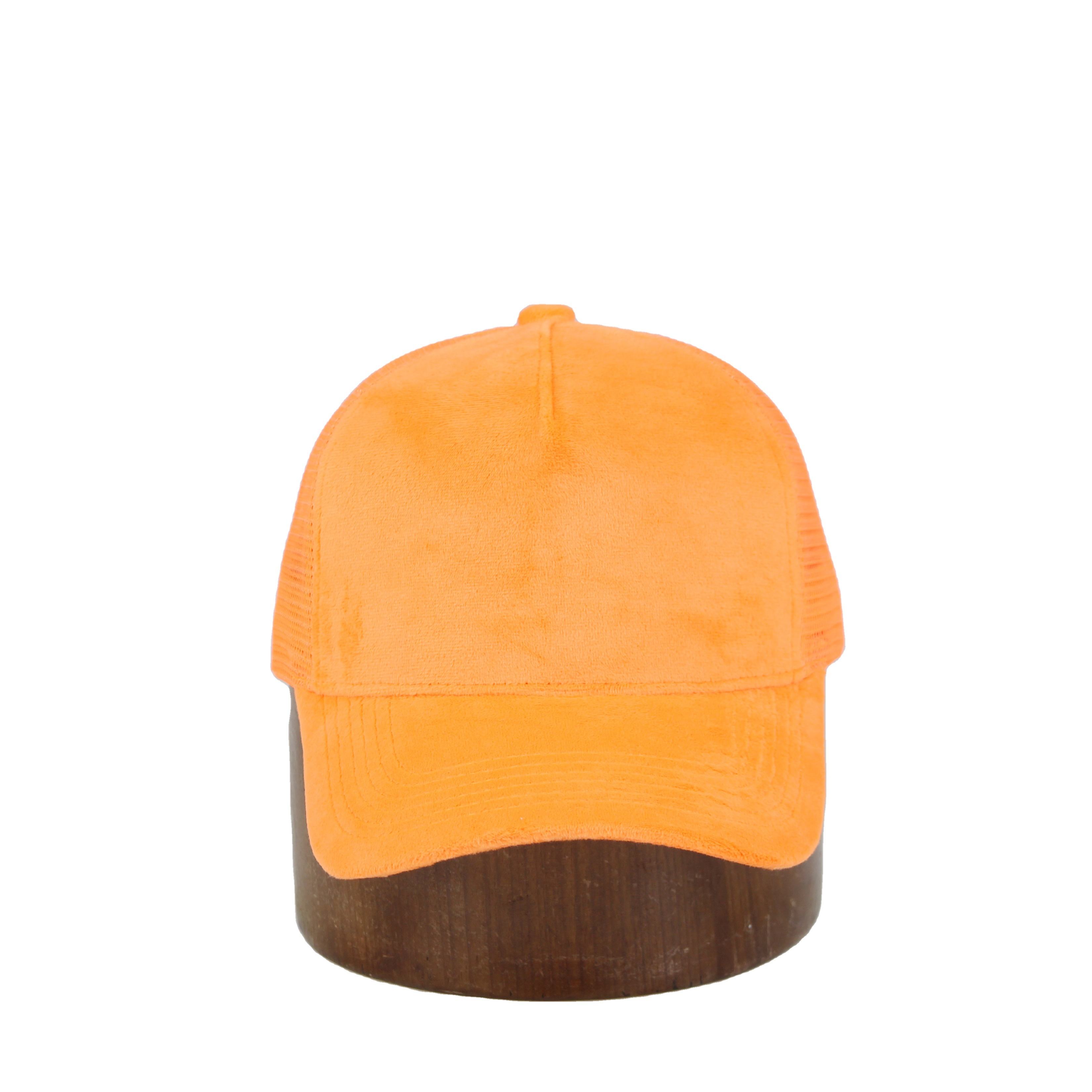 Velvet & Suede 5-Panel Mesh Baseball Cap With Customizable Logo