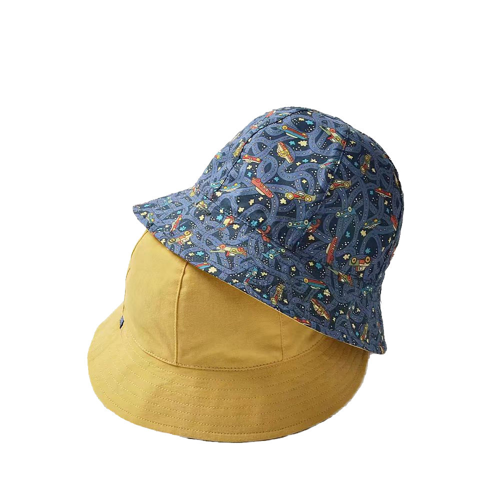 Bucket Hats 6-Panel Reversible Outdoor Activities-Fishing Featuring Characters Babies Daily Use